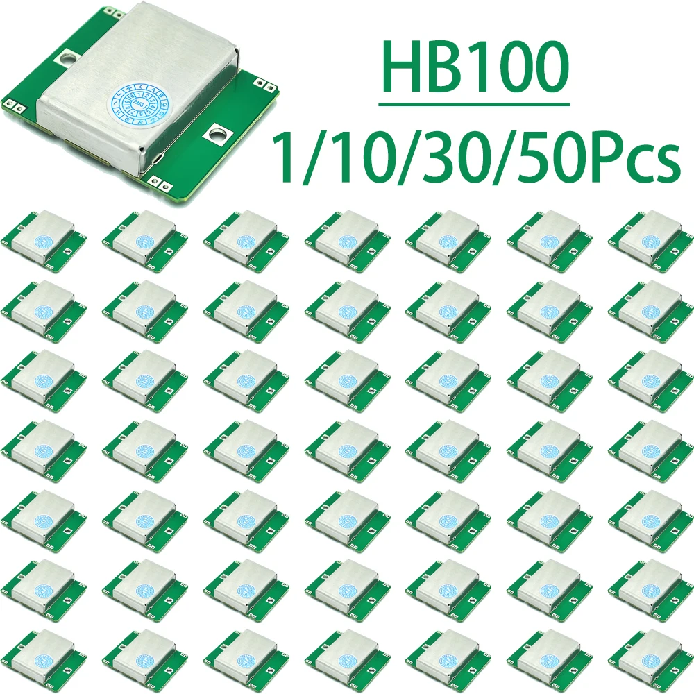1/10/30/50Pcs Domestic X Band Microwave Doppler Radar Detector Probe Sensor Module HB100 Wireless Motion Detection Sensor