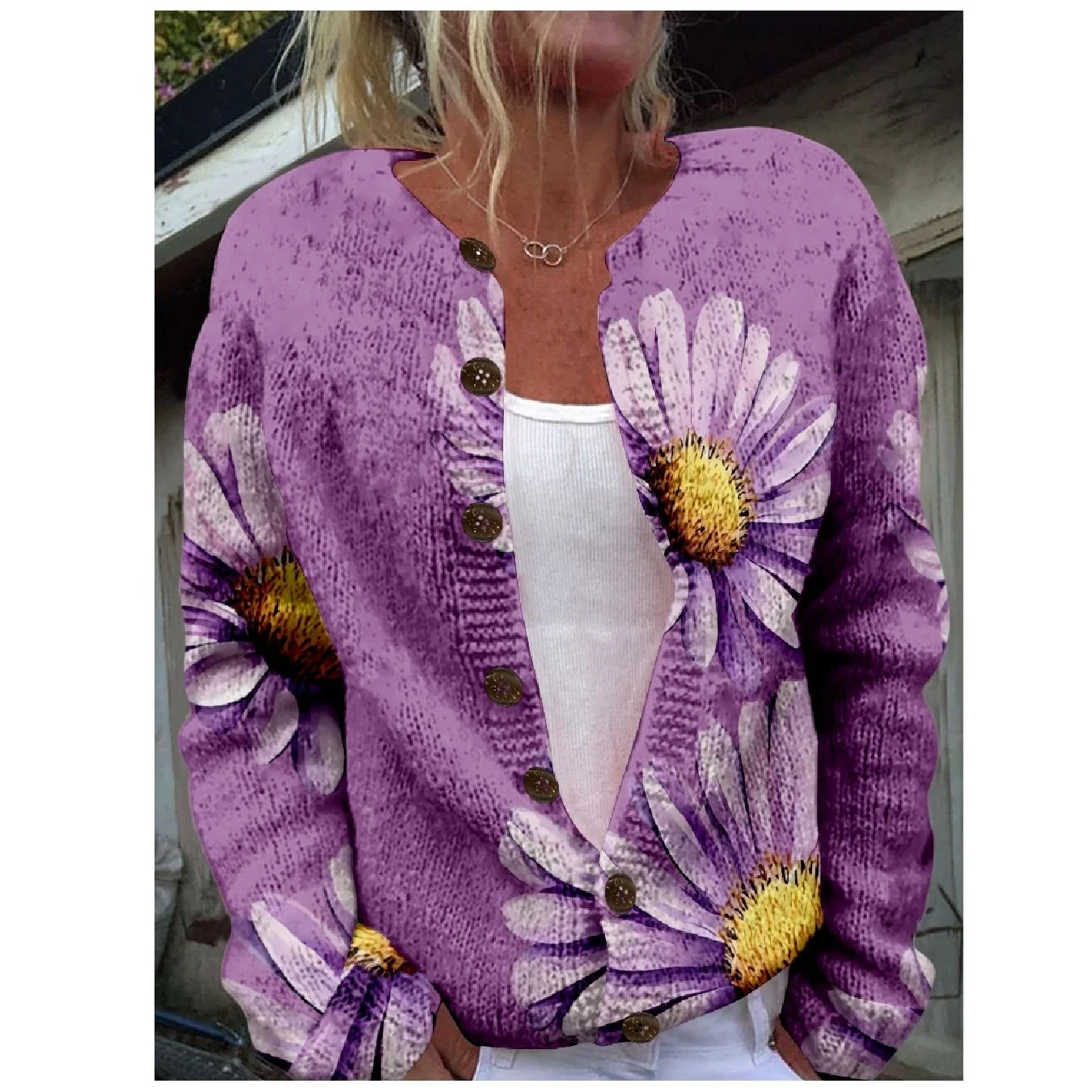 

Autumn Winter Knitted Cardigan Women Sweater Vintage Sweaters Knit Top Fashion Chic Jumpers Streetwear Casual Gift