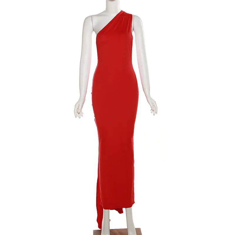 

J 2024 summer new women's sexy backless halter neck hip-wrapped slim evening dress