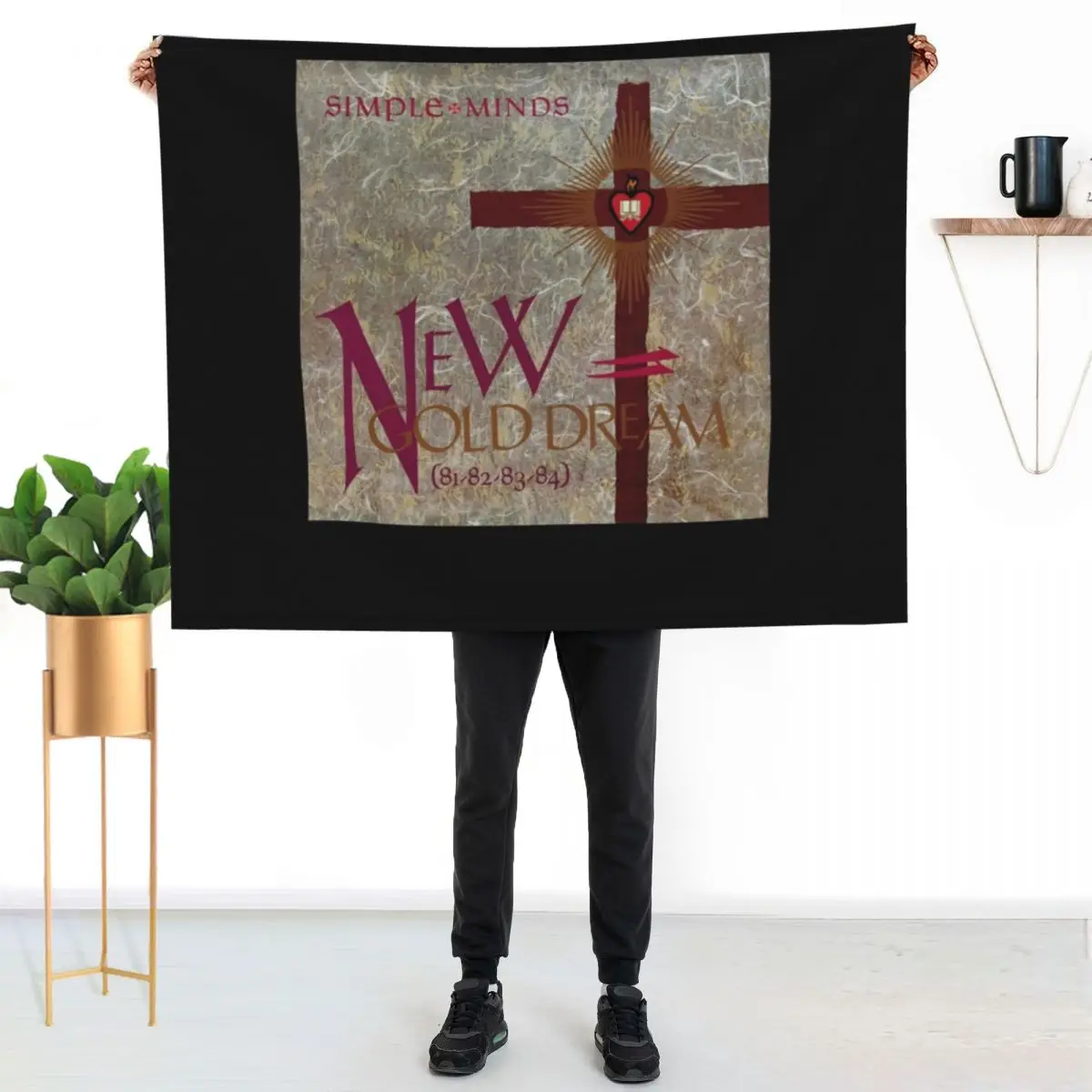 

New Gold Dream Simple Minds Throw Blanket Cozy Throw Blanket Birthday Gift for Him Her