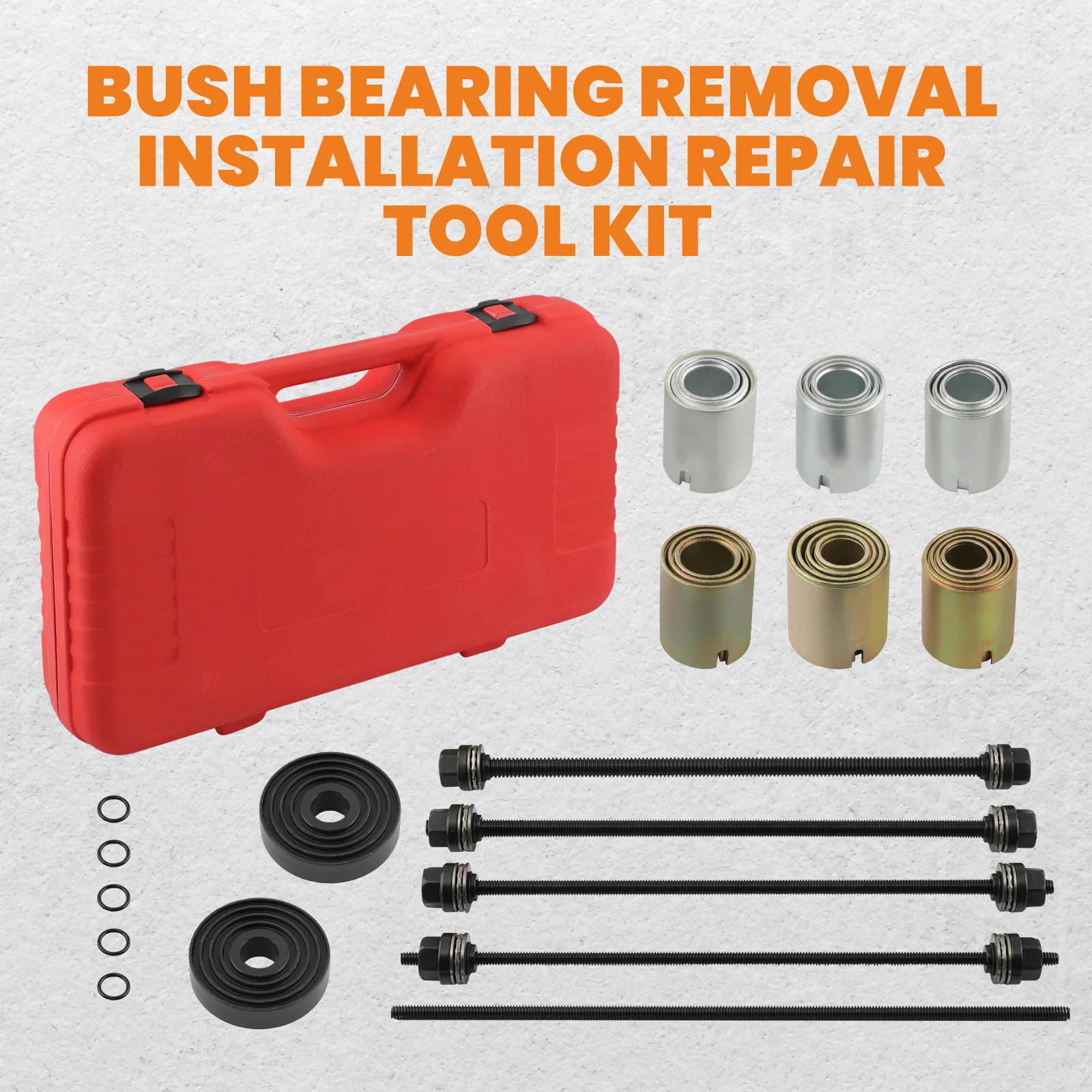 Universal Press and Pull Sleeve Kit Car Removal Installation Bushes Bearings Tool  M10. M12. M14. M16. Bushing Disassembly Tool