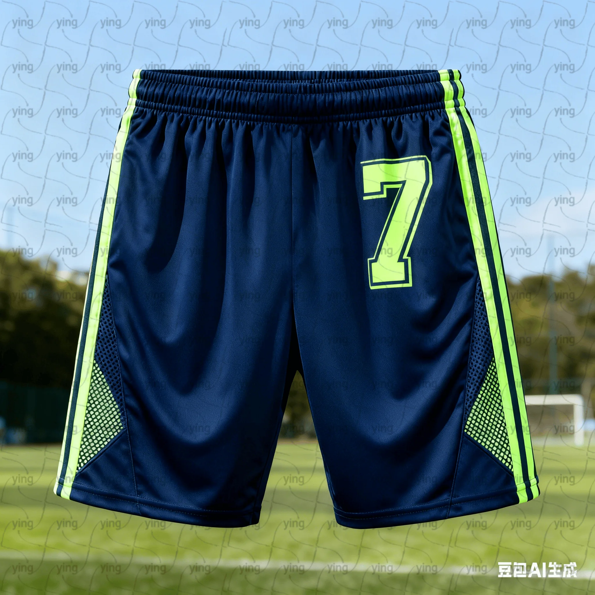 Men's and Women's # 7 # Football Sports Shorts Breathable Quick Drying Large Loose Training Match Casual Summer New Shorts