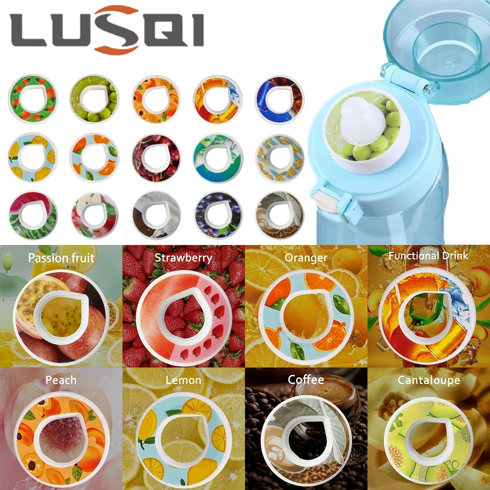 

LUSQI 1PC Air Flavor Pods 0 Sugar Healthy Fruit Scent Drink Water Bottle Pod Water Bottle Cup Flavor Ring Pods