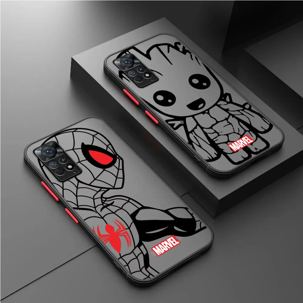 Marvel Iron man groot Coque Capa Cover Case for Xiaomi Redmi Note 12 13 5G 11 11 Pro 9 11S 12S 10 Pro 10S 12 Pro Plus 13 Matte