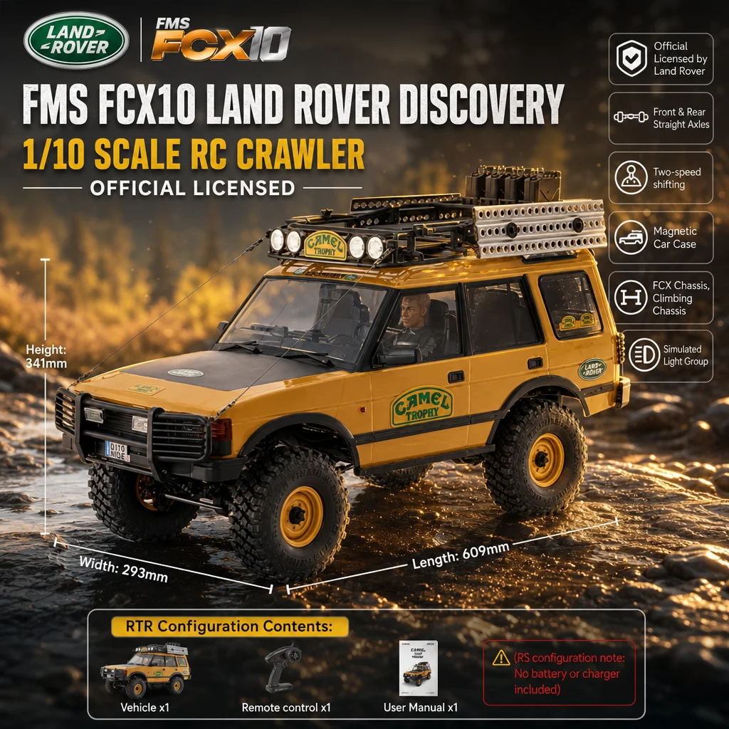 Fcx10 1/10 Scale Camel Trophy Edition Off‑Road Rc Rock Crawler 4wd Remote Control Hobby Model Realistic Holiday Gift Toy