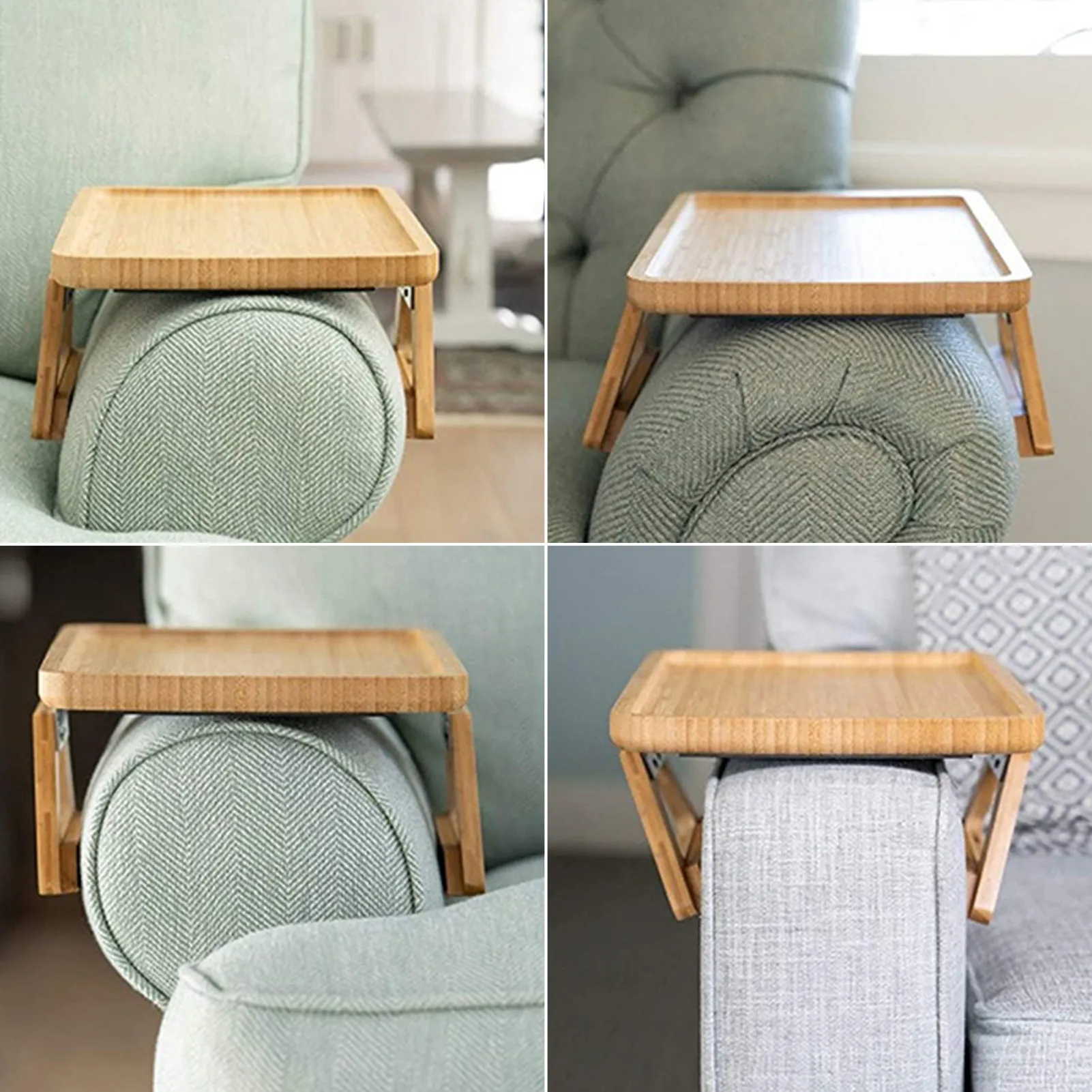 Sofa Armrest Clip Table TrayCouch Tray Sofa Arm Clip Table Couch Arm Table For Wide Couches Food Trays For Eating On Couch