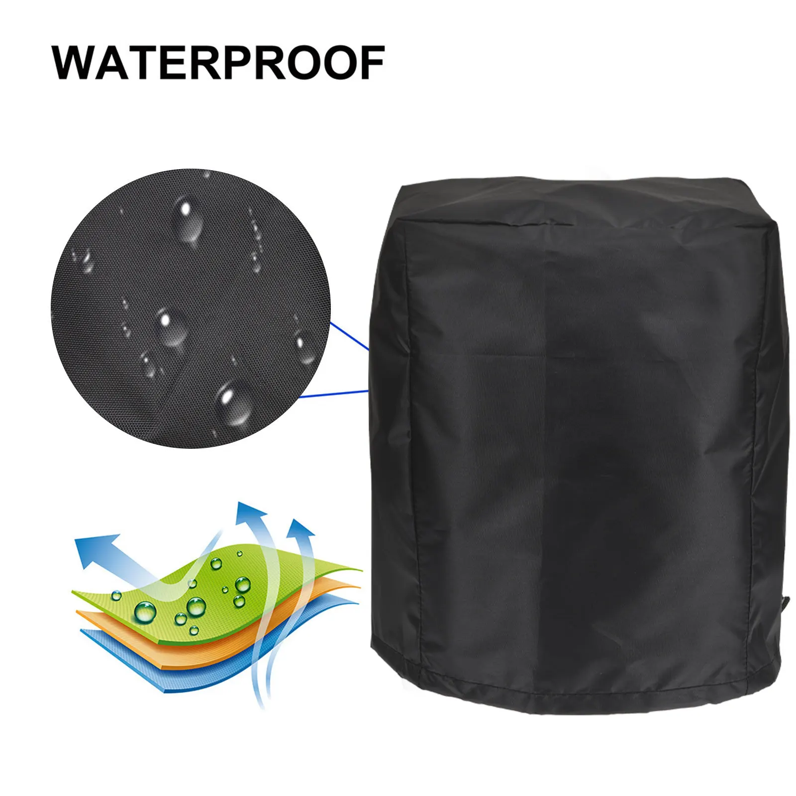 

Trailer Hitch Cover Premium Fabric Durable Electric Tongue Jack Protector Lightweight Adjustable Dual Drawstring Outdoor Trailer