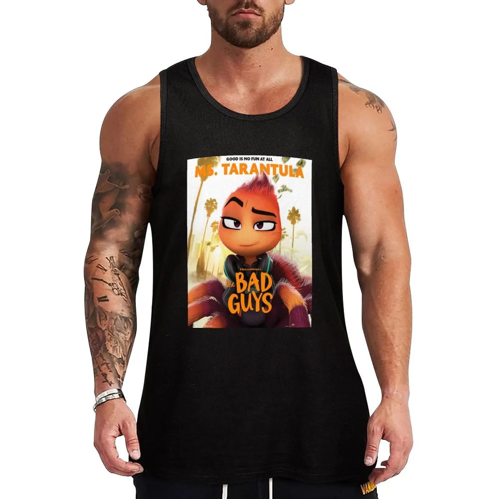 The Bad Guys 2022 Film , The Bad Guys Movie 2022, Ms Trantula Tank Top Basic Sleeveless Casual Tee Solid Lightweight Top