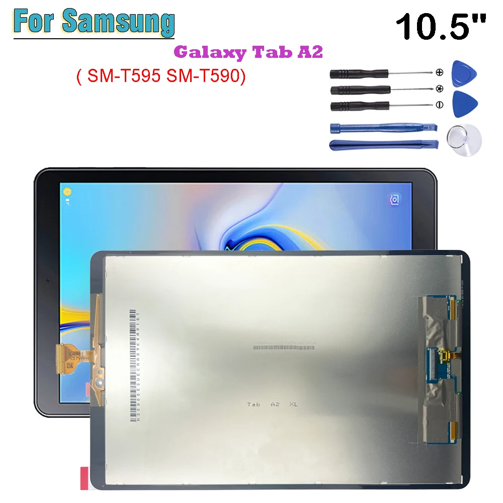 

Ori для Samsung Galaxy Tab A2 SM-T595 SM-T590 T590 T595 2018 10,5 "ЖК-дисплей, дигитайзер сенсорного экрана, стекло в сборе, ремонт
