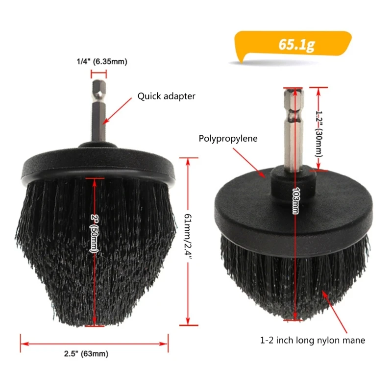 Máy khoan bàn chải điện 2,5 "Máy khoan bụi đa năng Công cụ bàn chải tiết xe hơi