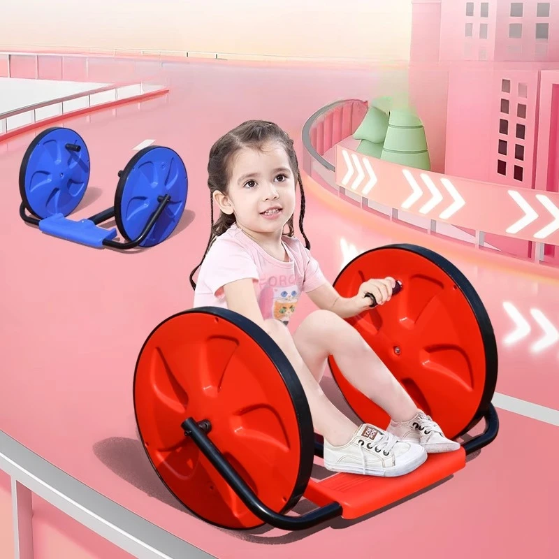 Equipo de entrenamiento sensorial para niños, patinete de 3 ruedas con manivela manual, triciclo giratorio 360, juguete para guardería, escuela, guardería