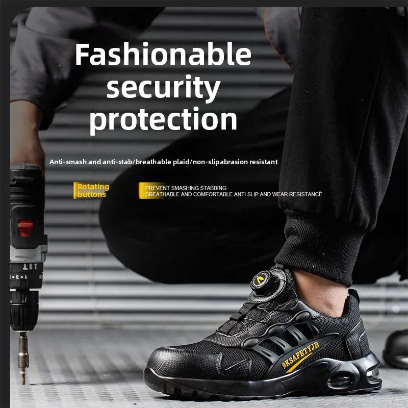 أحذية أمان رجالية الصلب تو أحذية رجالية مكافحة سحق مكافحة ثقب العمل التمهيد أحذية العمل أحذية مقاومة للانزلاق تنفس