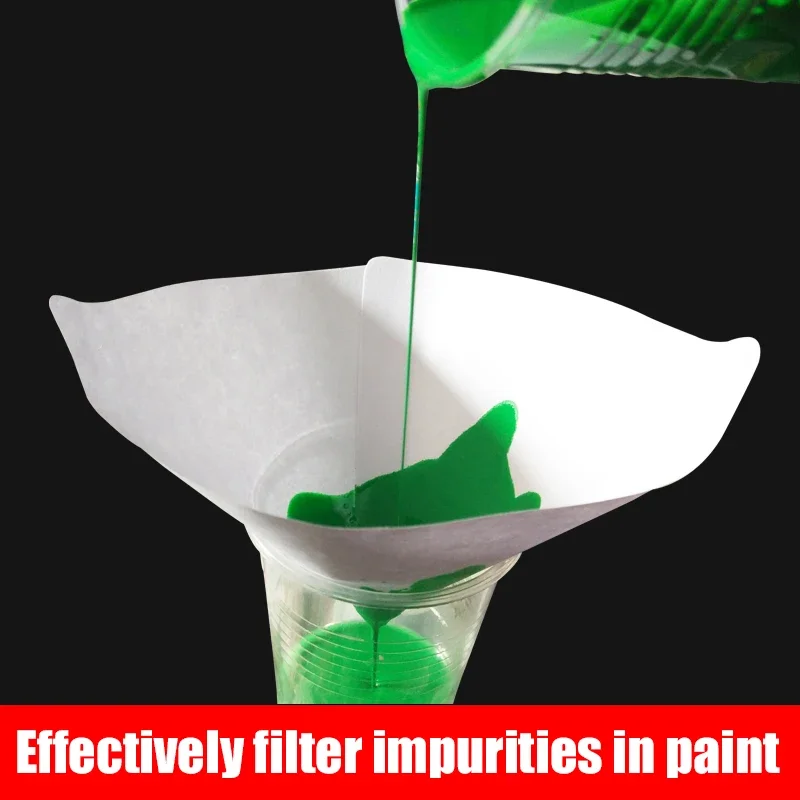 10-100pcs Car Disposable Paper Filter 190 Mesh Purifying Straining Cup Paint Spray Mesh Conical Nylon Micron Paper Funnel Tools