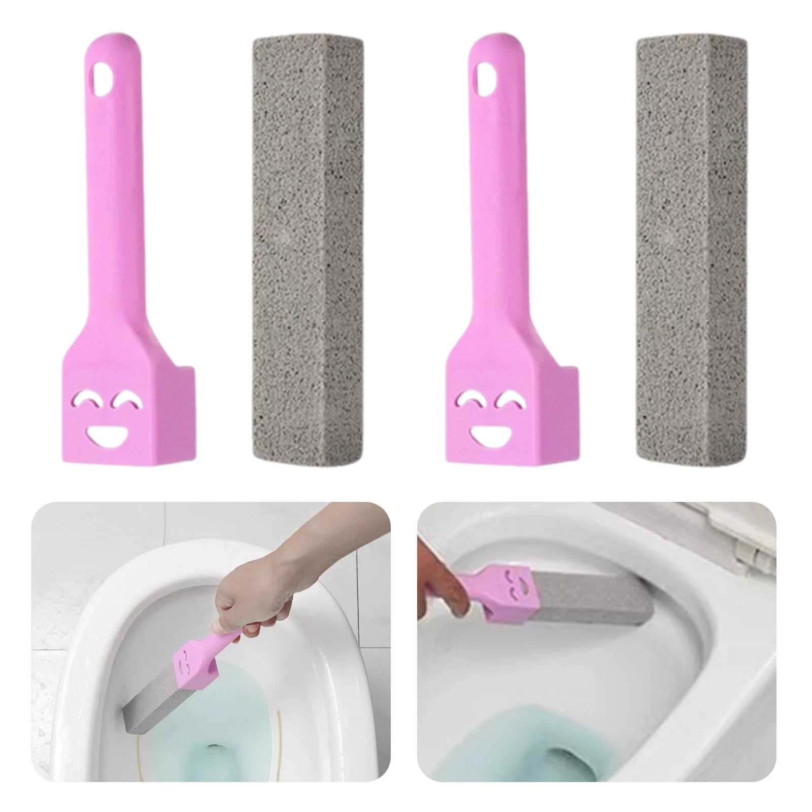 

1 Pc Pumice Cleaning Brushes with Long Handle Limescale Rust Stain Dirt Remover Brush for Cleaning Bathroom Tiles Sink Pool Tub