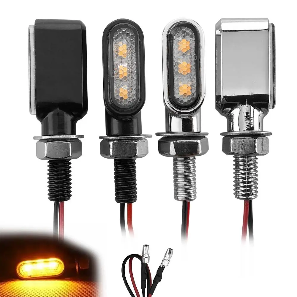 

Motorcycle 8mm Mini led Turn signal Light lamp Indicators Blinker Flasher Amber Lamp fit for honda yamaha kawasaki cafe racer