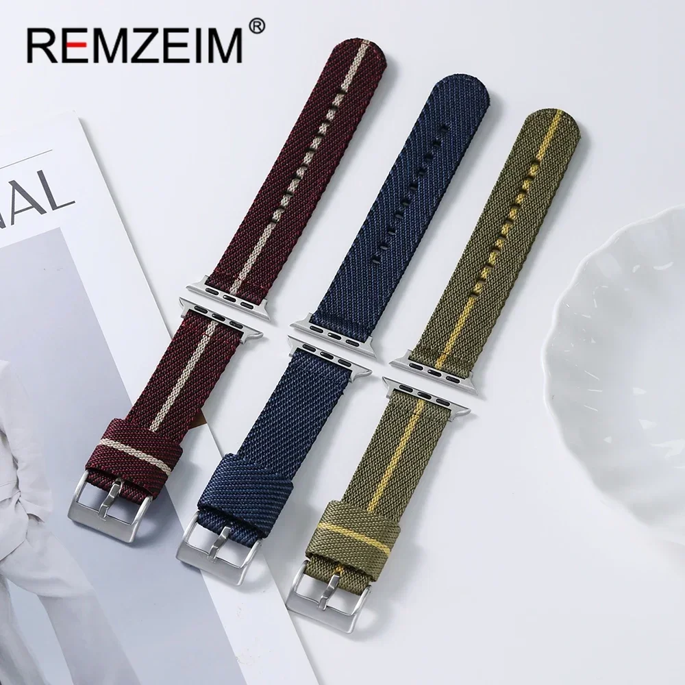 Nylon-Uhrenarmbänder für Apple Watch 49/46/45/44 mm/42/41/40/38 mm Universal-Armband für Iwatch 1–10 SE Handgelenkgürtel