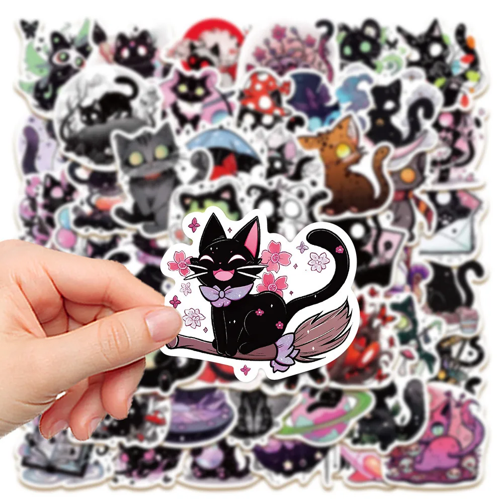 50-Piece Scared Soul Cat Stickers - Waterproof Decor for Notebooks, Laptops, Journals, Phone Cases iPads RecordingYourLife Store