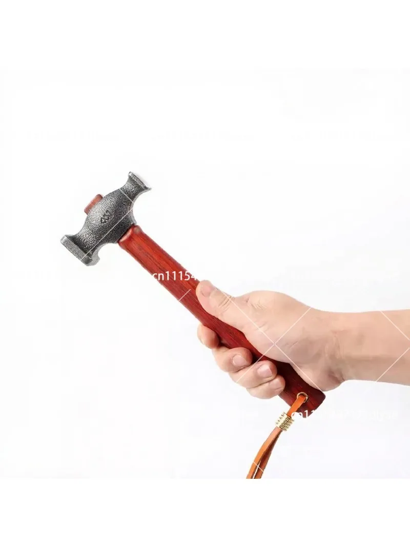 French Style DIY Hammer 5Cr15 Alloy Steel Head HRC52 with CNC High Density Red Pear Handle