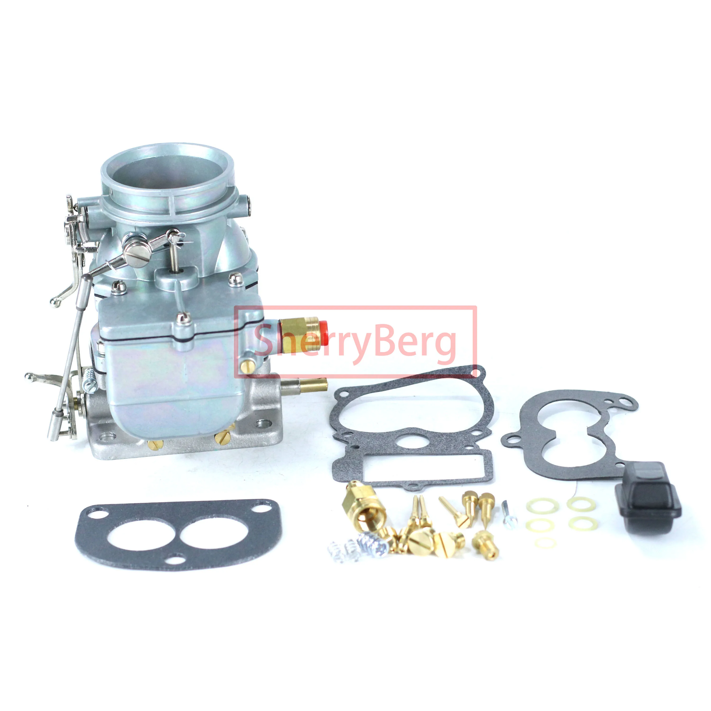 

Карбюратор SherryBerg Карбюратор для Ford Stromberg 97, стиль Speedway 9-Super-7, комплект прокладок с натуральной отделкой 2-Bbl, восстановление