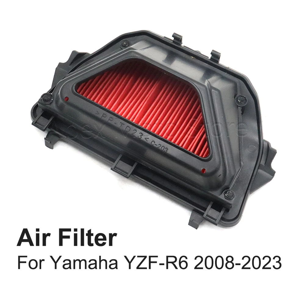 

Motorcycle Accessories Air Filter Intake Cleaner For Yamaha YZF-R6 YZF R6 YZFR6 2008 2009 2010 2011 2012 2013 2014 2015-2023