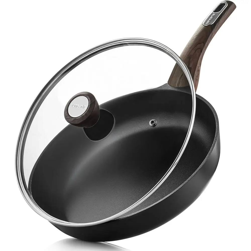 

Nonstick rying Pan Skillet with Lid 9.5Inch Non Stick Omelette Pans, y Kitchen Cooking Che's Pan with Cover, ree o Intentionally