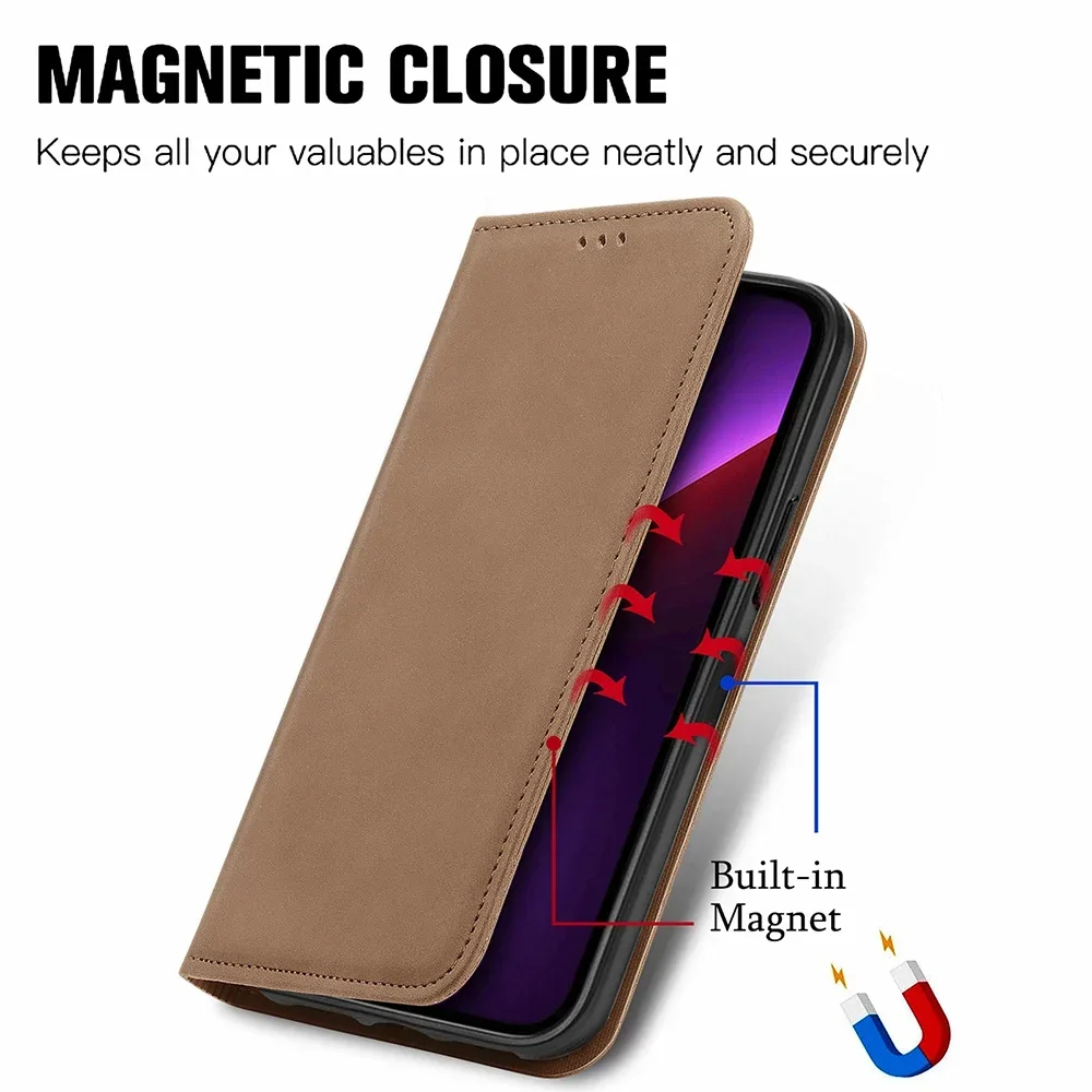 Luxury Strong Magnetic Case For iPhone 16 Pro Max 15 Plus 14 13 Pro 12 mini 11 XR X XS Max 7 8 Plus Flip Wallet Phone Cover