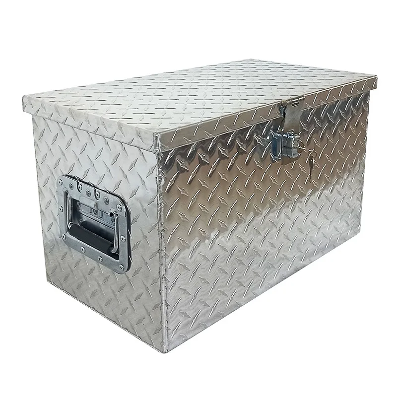 Aluminum Truck Bed Tool Box for Pickup Trailer and RV, Underbody Metal Storage Case with Lock, Custom Fit Waterproof Tool Chest