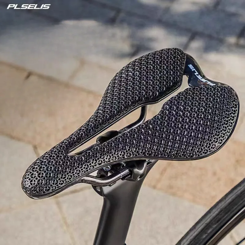

Углеродное велосипедное седло с 3D принтом для шоссейного велосипеда MTB 245*145 мм, велосипедное сиденье 170 г, сверхлегкое седло, подушка, детали для велосипеда, аксессуары