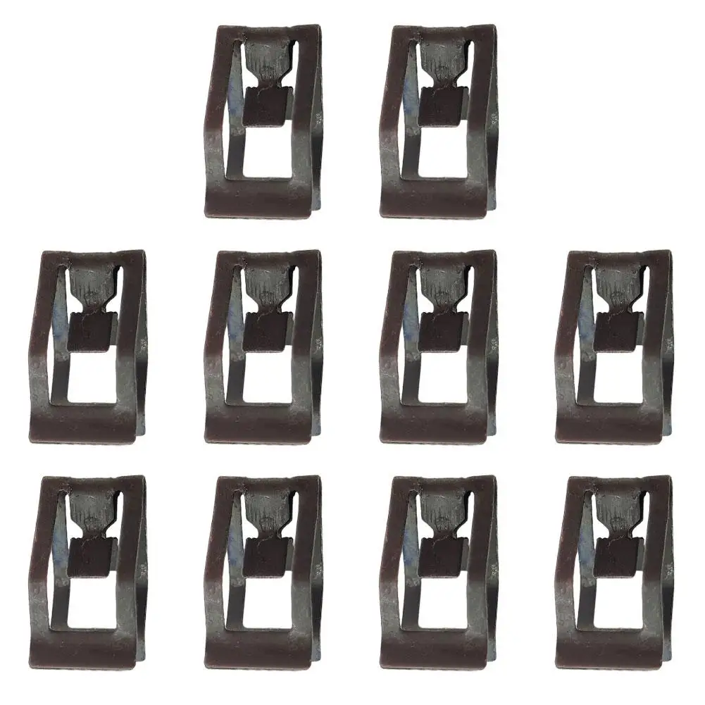 10Pcs Universal Car Front Console Dash Dashboard Auto Trim Metal Retainer Black Rivet Fastener Clips Metal Clip Car Dashboard