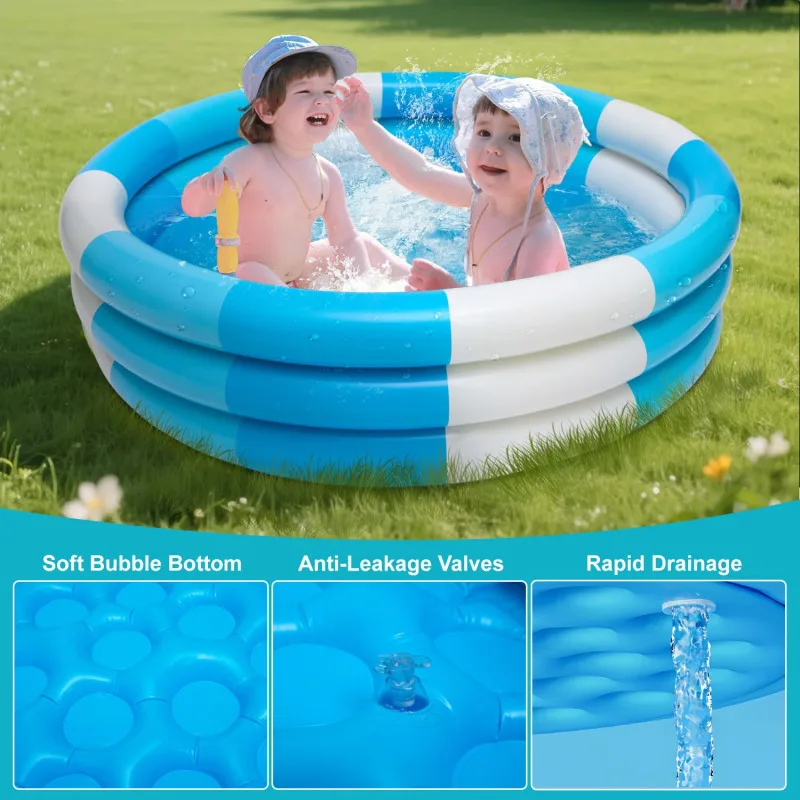 Aufblasbares Kinder-Schwimmbecken für Zuhause, Familienbecken, verdicktes Kunststoff-Babybecken, Ozean-Ballbecken