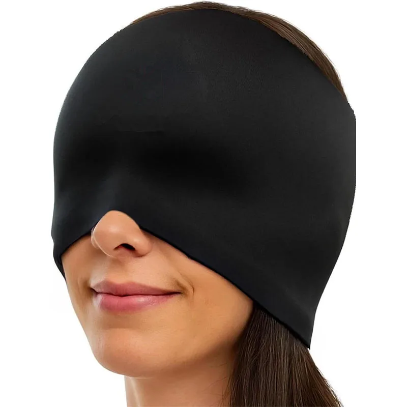 Migraine Relief Cap Headache Relieve Cap Mask Products Cooling Odorless Gel Ice Head Wrap for Stress Hangover Puffy Eyes JT457