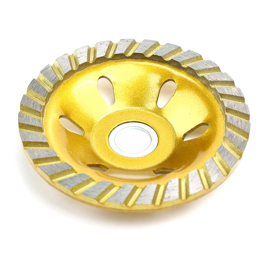 4 Inch Concrete Turbo Diamond Grinding Cup Wheel 12 Segments Heavy Duty Angle Grinder Wheel for Concrete Masonry Grinding Polish