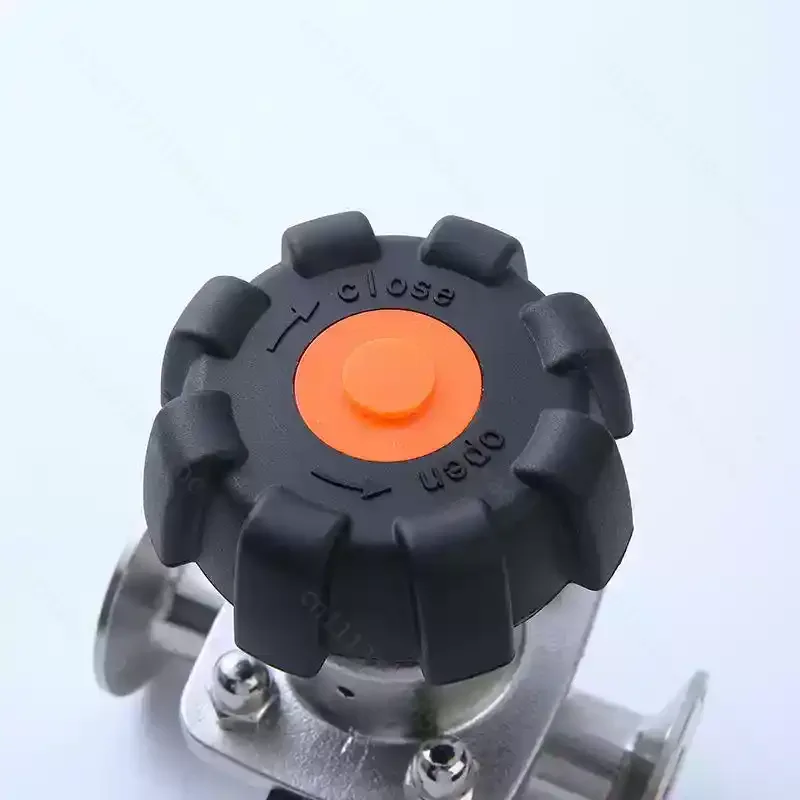 Stainless Steel Sanitary Diaphragm Valve Manual Straight‑Through Type Clamp Weld Quick‑Install Fluid Pipeline Control Fitting
