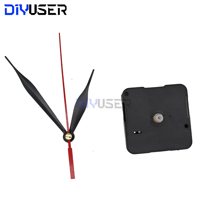 DIYUSER HQ3268 Professioneel en praktisch quartz wandklokbewegingsmechanisme DIY reparatiegereedschap onderdelenset met rode wijzers