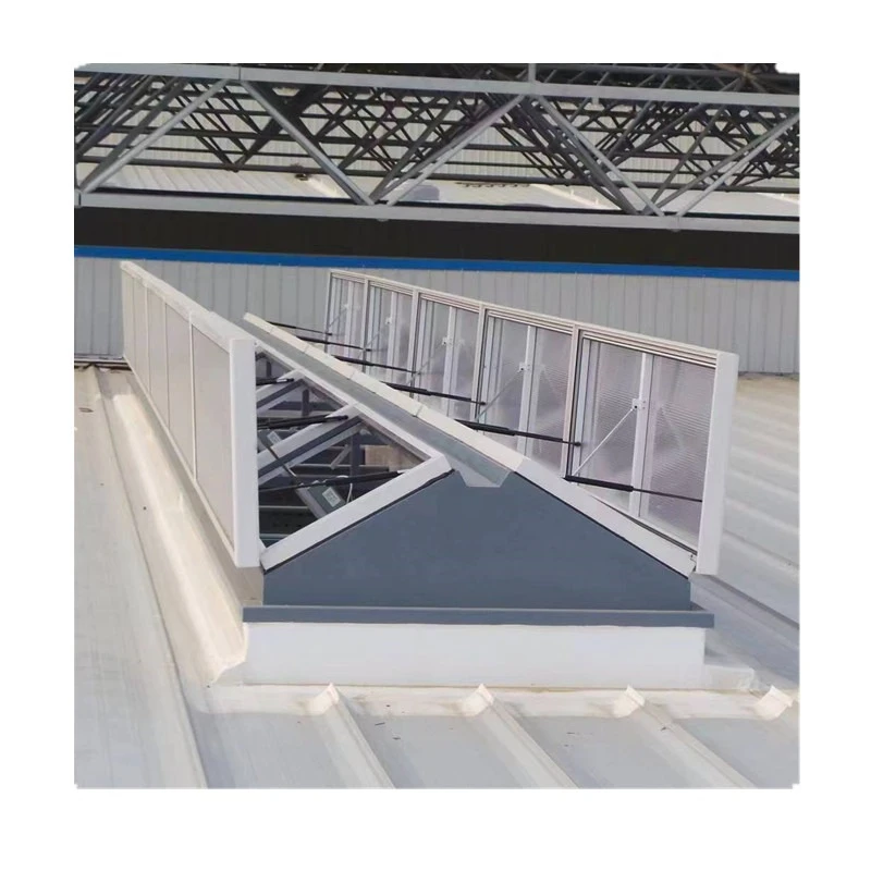 Electric lighting row skylight open triangular row window roof ventilation skylight