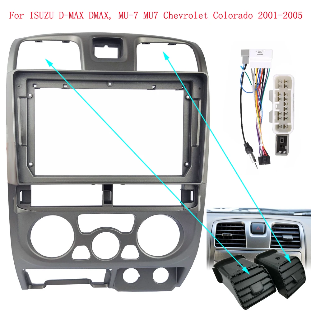 

9Inch For 2001-2005 ISUZU D MAX/ MU-7/ Car Radio Fascia CHEVROLET COLORADO Stereo Panel Dashboard Kit Frame