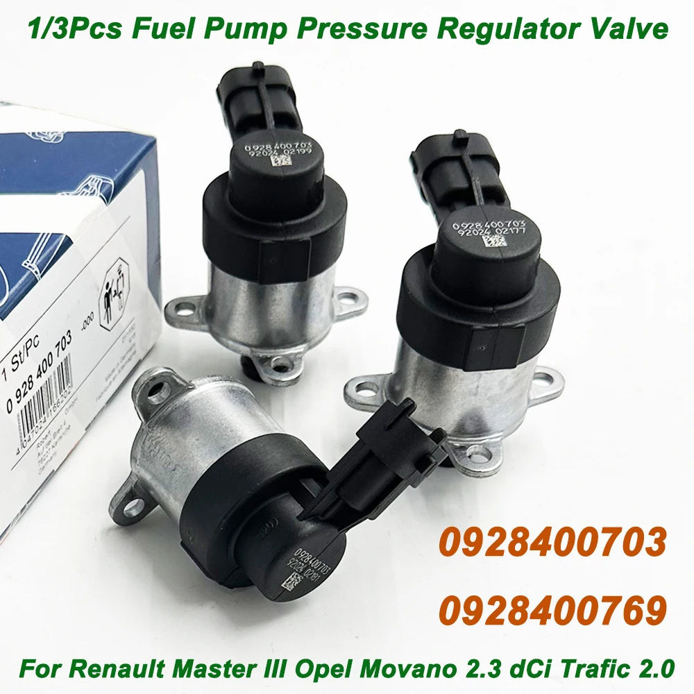 1/3Pcs For Renault Master III 2.3 VAUXHALL Opel Movano Fuel Pump Pressure Regulator Valve OE 0928400703 0928400769, High Quality