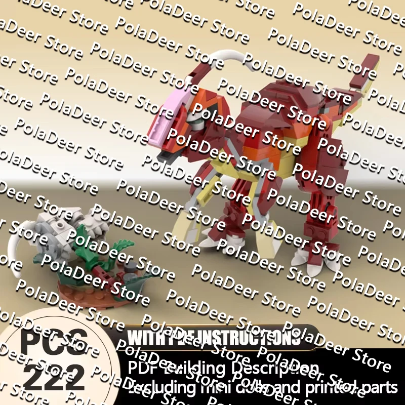 QWERT Creators Animal Series Model MOC Building Bricks Parasaurolophus Modular Technology Gifts Holiday Assemble Children Toys