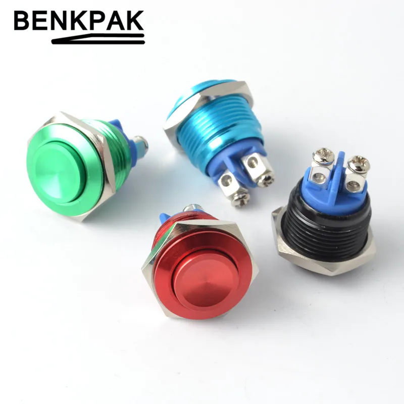 16mm  19mm Waterproof Momentary Metal Push Button Switch