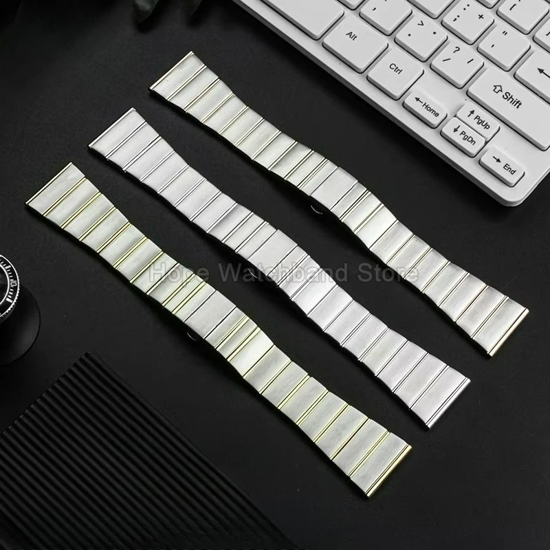 

Ремешок для часов Omega Constellation Double Eagle с вогнутым креплением, из нержавеющей стали 316L, устойчивый к коррозии и износу.