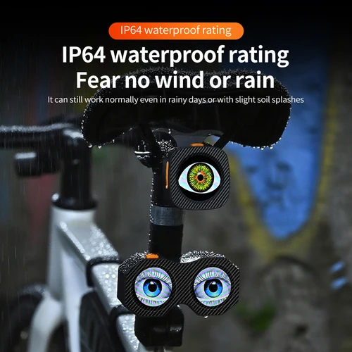 Lámpara de ojo del diablo para motocicleta, luz trasera para bicicleta eléctrica, modificación de espejo trasero, ojo de águila, LED, atmósfera dinámica, Control por aplicación