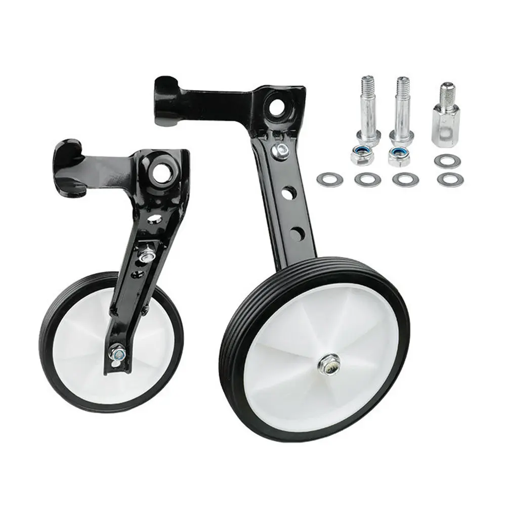 

1Pair Thickened Bike Training Wheels with Reinforced Bracket Adjustable Rear Stabilizer for 16 Inch Bikes Smooth Quiet Ride