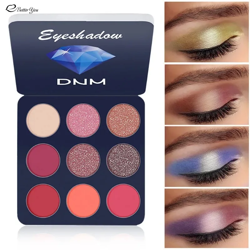 9 Colors Gliltter Eyeshadow Palette Matte Eye Shadow Pallete Shimmer Shine Nude Make Up Palette Set Kit Cosmetic Women