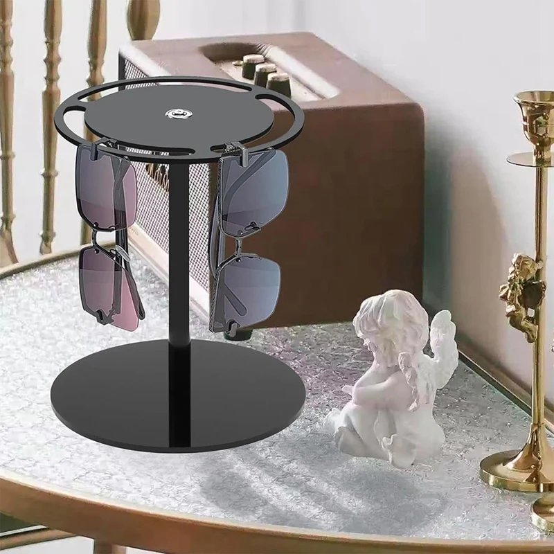 Sunglasses Holder Stand Acrylic Sunglasses Organizer +360 Rotating Eyewear Glasses Holder image 4