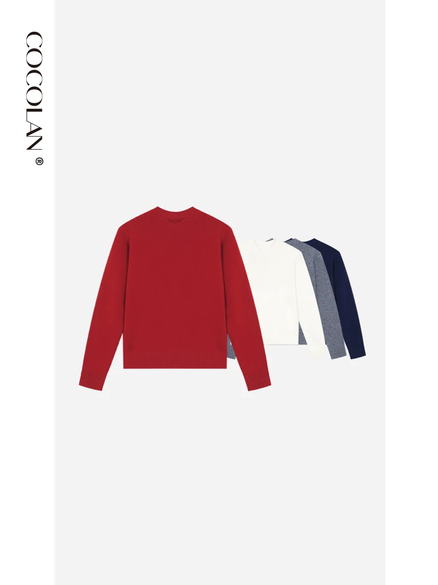 

Женский вязаный свитер LAN House из 100% шерсти с круглым вырезом, облегающий, повседневный, тонкий трикотаж, для электронной коммерции