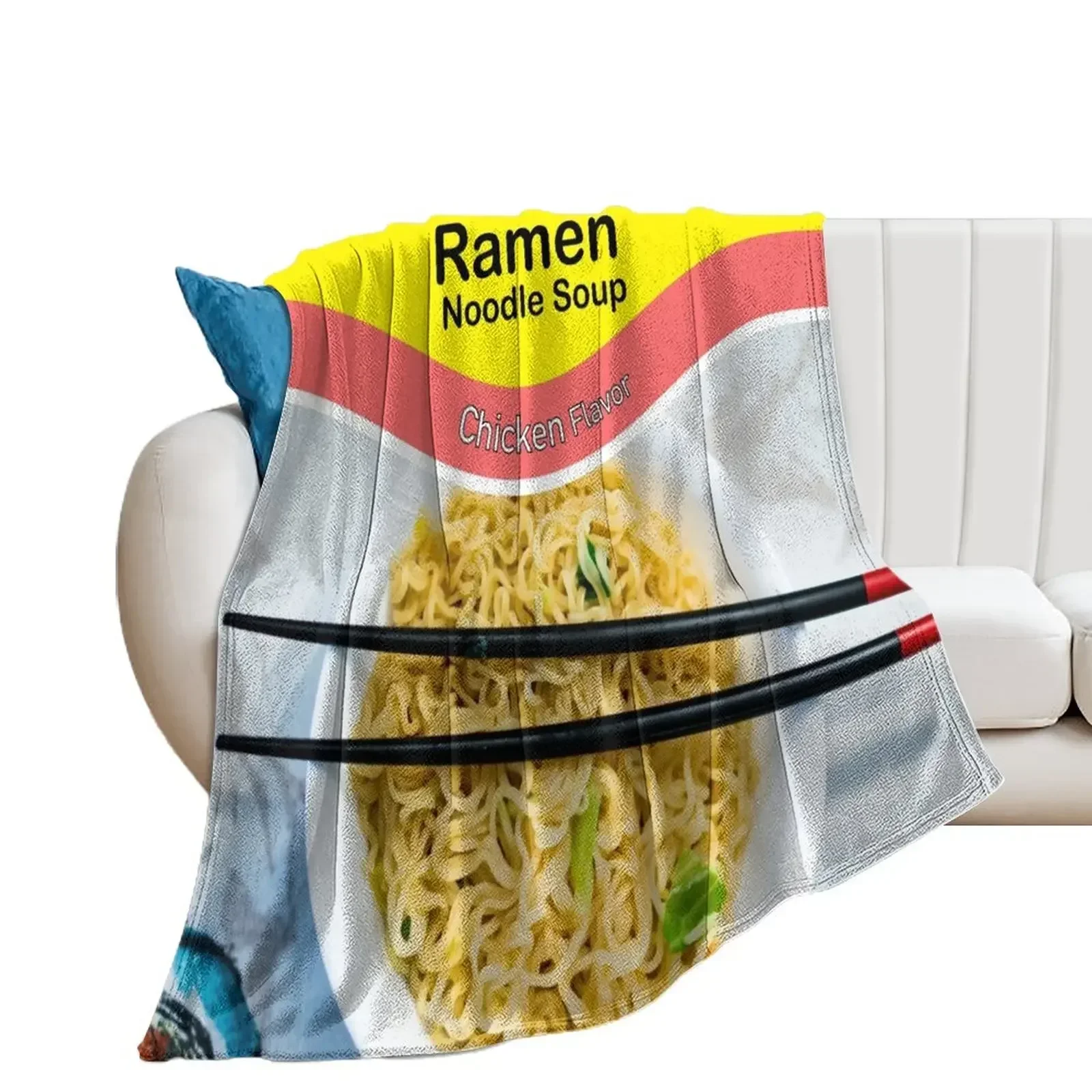 Ramen Noodles Packet Chicken Flavor Throw Blanket Picnic Blankets Sofas Of Decoration Blankets