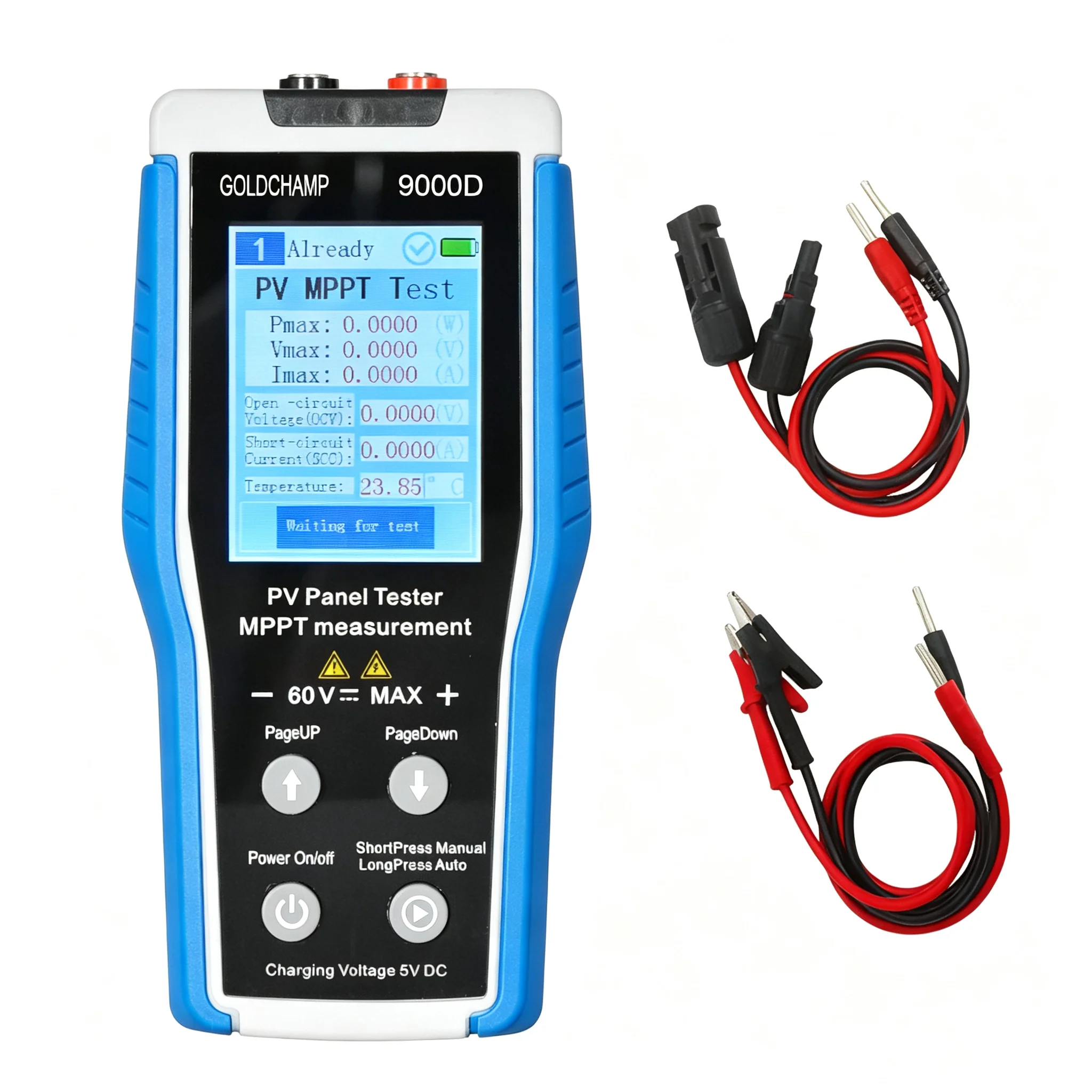 HoldPeak Solar PV Tester MPPT IV Curve 5-800W 60V 35A 14 Data Storage Multi Protection MC4 for PV Module Inspection