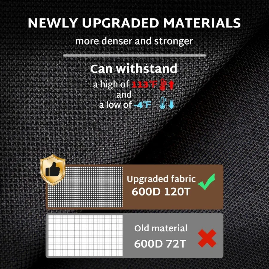 غطاء مقطعي خارجي من iBirdie لأريكة الفناء على شكل 105 × 105 104 × 104 103 × 103 L مقاوم للماء ومقاوم للعوامل الجوية 600D ثقيل #6