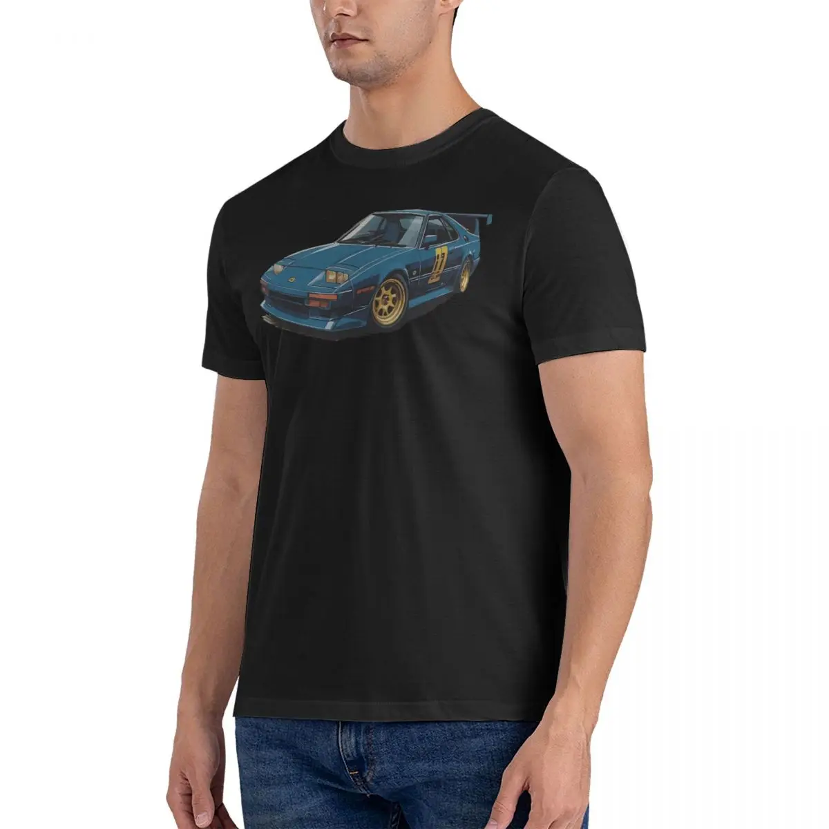 Funny T Shirts Men's Cotton Novelty T-Shirts O Neck I-Initial D Tees Short Sleeve Clothing Gift