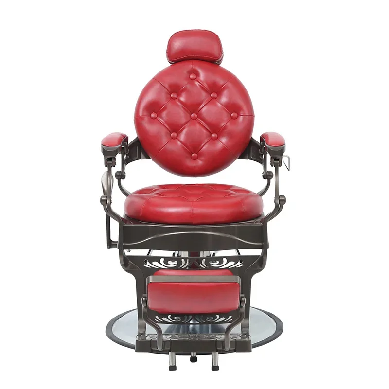 Zc Comfortable Retro Fashion Barber Shop Chair Lifting Rotating Barber Chair Salon Dyeing and Perming Chair